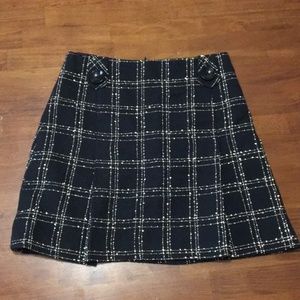 Nanette Lepore Plaid Tweed Skirt